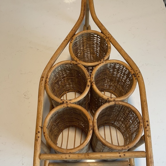 Vintage Wicker Wine Rack - Picture 6 of 7